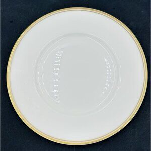 William Edwards England Burnished Gold Ivory/Gold Rimmed 8 5/8" Salad Plate